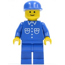 but007 Shirt with 6 Buttons - Blue, Blue Legs, Blue Cap